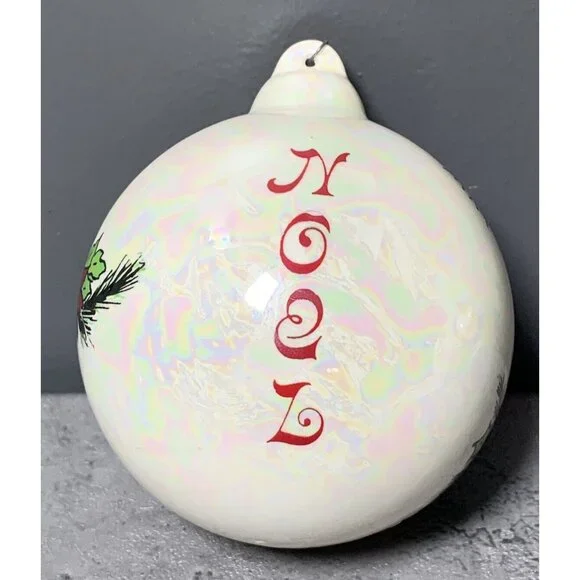 Porcelain Glass Christmas Ornaments 3.5in. (lot of 3) - Picture 4 of 8